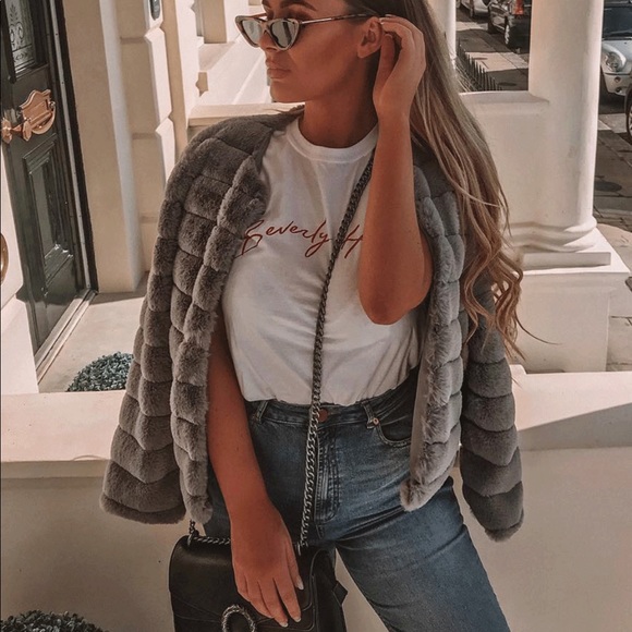 Jackets & Blazers - 🌙Luna Edge To Edge Collarless Vegan Faux Fur Coat